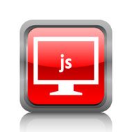 Computer Monitor icon on a square button - RubyRedSeries N110