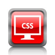 Computer Monitor icon on a square button - RubyRedSeries N114