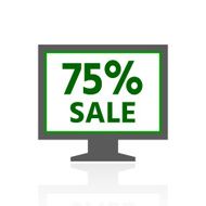 Computer Monitor icon on a white background - FreshSeries N2