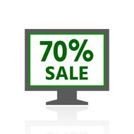 Computer Monitor icon on a white background - FreshSeries N3