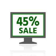Computer Monitor icon on a white background - FreshSeries N8