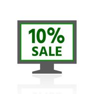 Computer Monitor icon on a white background - FreshSeries N15