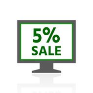 Computer Monitor icon on a white background - FreshSeries N16