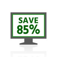 Computer Monitor icon on a white background - FreshSeries N20