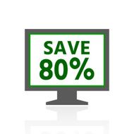 Computer Monitor icon on a white background - FreshSeries N21
