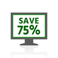 Computer Monitor icon on a white background - FreshSeries N22
