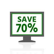Computer Monitor icon on a white background - FreshSeries N23