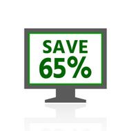 Computer Monitor icon on a white background - FreshSeries N24