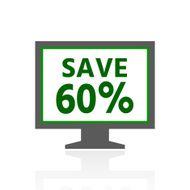 Computer Monitor icon on a white background - FreshSeries N25