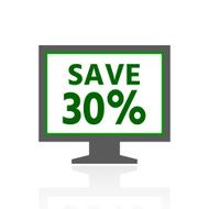 Computer Monitor icon on a white background - FreshSeries N31