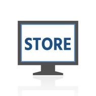 Computer Monitor icon on a white background - RoyalSeries N85