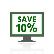 Computer Monitor icon on a white background - FreshSeries N35