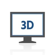 Computer Monitor icon on a white background - RoyalSeries N90