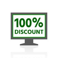 Computer Monitor icon on a white background - FreshSeries N37