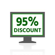 Computer Monitor icon on a white background - FreshSeries N38