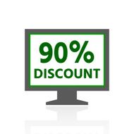 Computer Monitor icon on a white background - FreshSeries N39