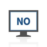 Computer Monitor icon on a white background - RoyalSeries N93