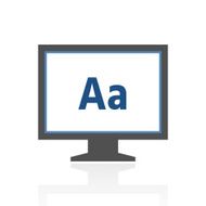 Computer Monitor icon on a white background - RoyalSeries N95