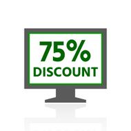 Computer Monitor icon on a white background - FreshSeries N42