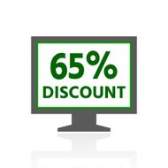 Computer Monitor icon on a white background - FreshSeries N44