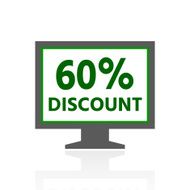 Computer Monitor icon on a white background - FreshSeries N45