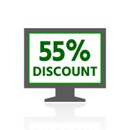Computer Monitor icon on a white background - FreshSeries N46