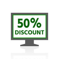 Computer Monitor icon on a white background - FreshSeries N47