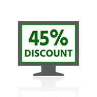 Computer Monitor icon on a white background - FreshSeries N48