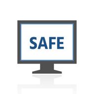 Computer Monitor icon on a white background - RoyalSeries N103