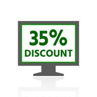 Computer Monitor icon on a white background - FreshSeries N50