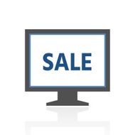 Computer Monitor icon on a white background - RoyalSeries N104