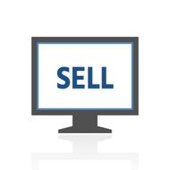 Computer Monitor icon on a white background - RoyalSeries N105