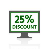 Computer Monitor icon on a white background - FreshSeries N52