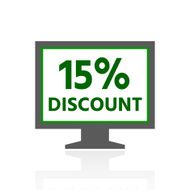 Computer Monitor icon on a white background - FreshSeries N54