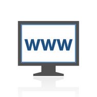 Computer Monitor icon on a white background - RoyalSeries N108