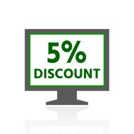 Computer Monitor icon on a white background - FreshSeries N56