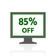 Computer Monitor icon on a white background - FreshSeries N58