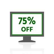 Computer Monitor icon on a white background - FreshSeries N59