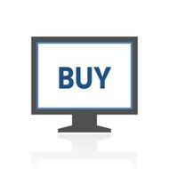 Computer Monitor icon on a white background - RoyalSeries N114