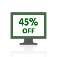 Computer Monitor icon on a white background - FreshSeries N62