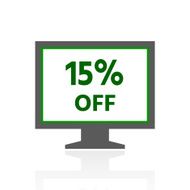 Computer Monitor icon on a white background - FreshSeries N65