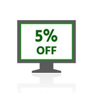 Computer Monitor icon on a white background - FreshSeries N66
