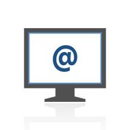 Computer Monitor icon on a white background - RoyalSeries N120