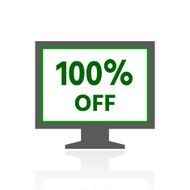 Computer Monitor icon on a white background - FreshSeries N67