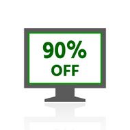 Computer Monitor icon on a white background - FreshSeries N68