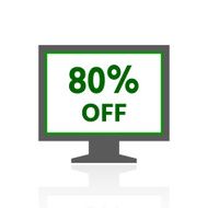 Computer Monitor icon on a white background - FreshSeries N69