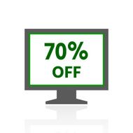 Computer Monitor icon on a white background - FreshSeries N70