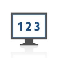 Computer Monitor icon on a white background - RoyalSeries N124