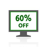 Computer Monitor icon on a white background - FreshSeries N71