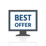 Computer Monitor icon on a white background - RoyalSeries N125